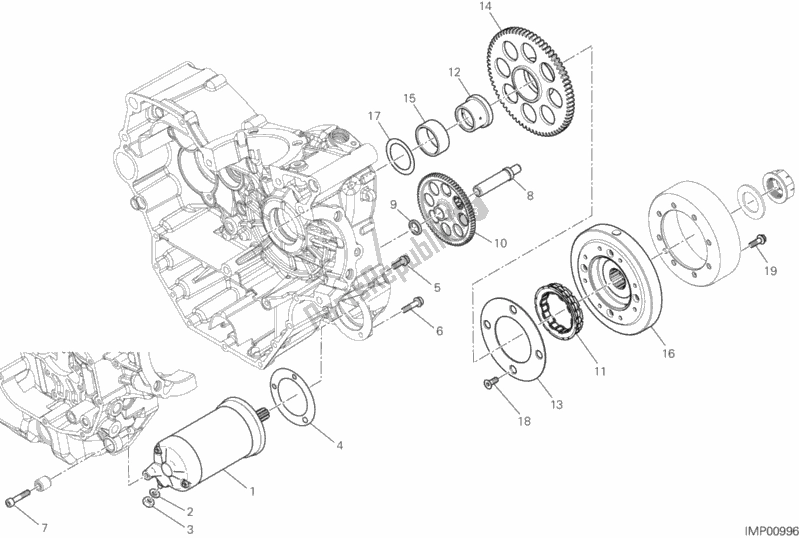 Alle onderdelen voor de Elektrisch Starten En Ontsteken van de Ducati Hypermotard Hyperstrada 939 2016